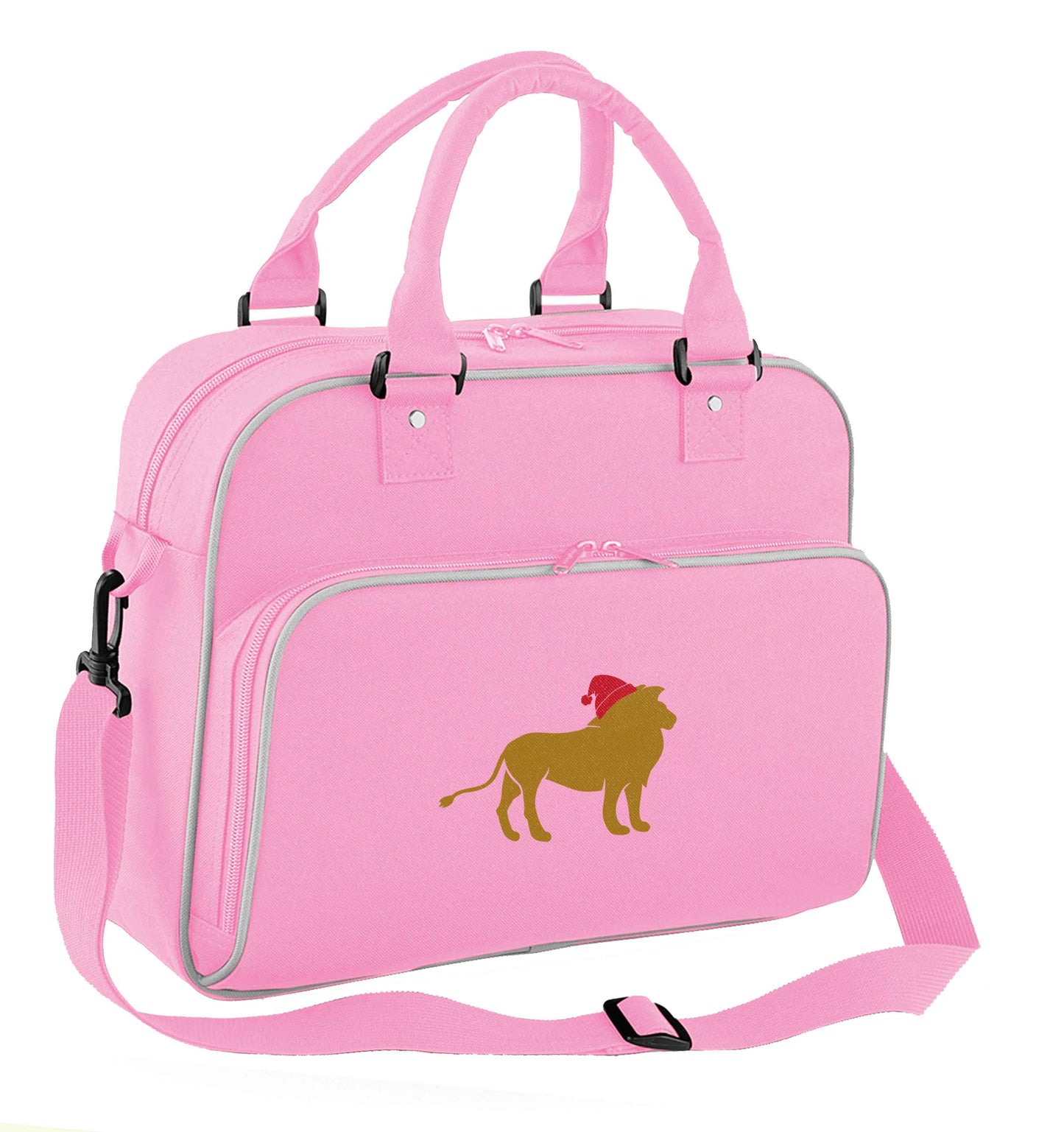 Gold lion santa children's dance bag baby pink