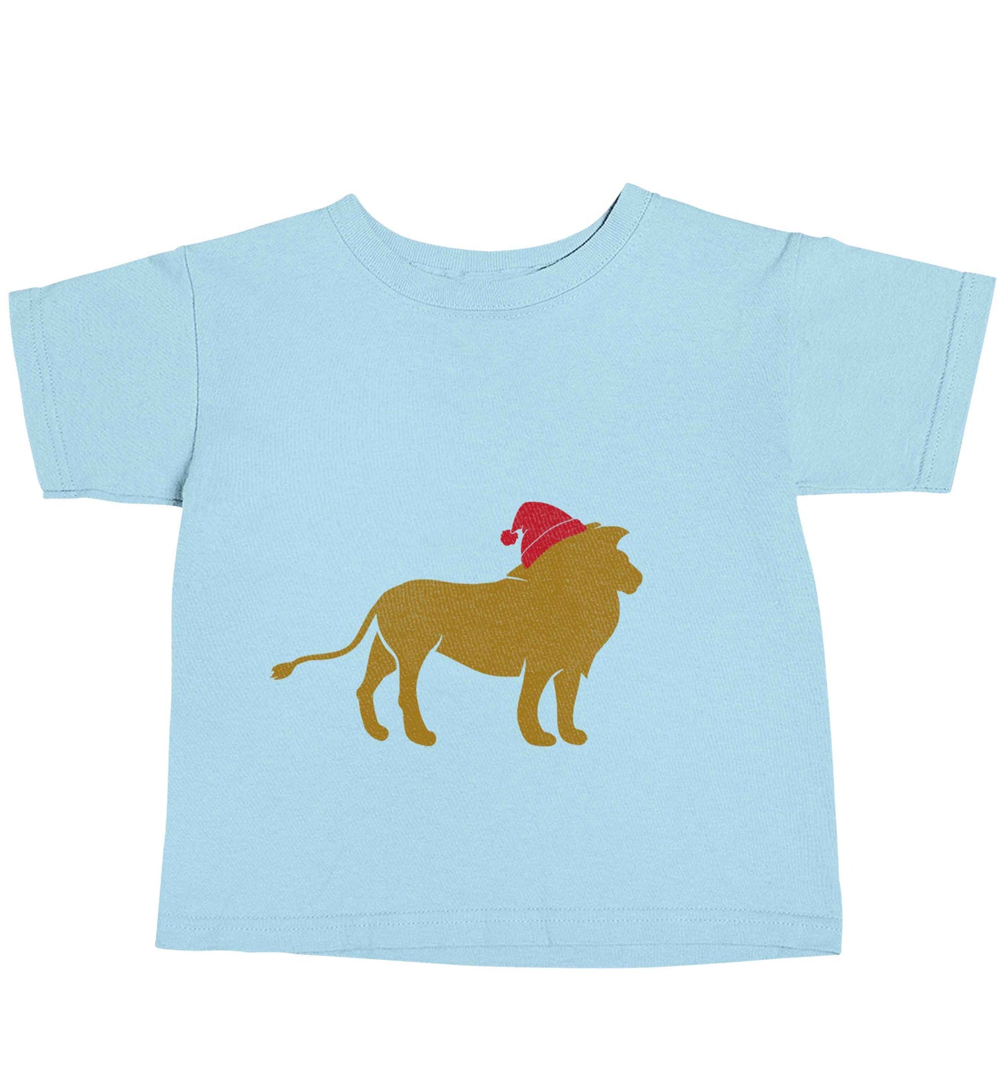 Gold lion santa light blue baby toddler Tshirt 2 Years