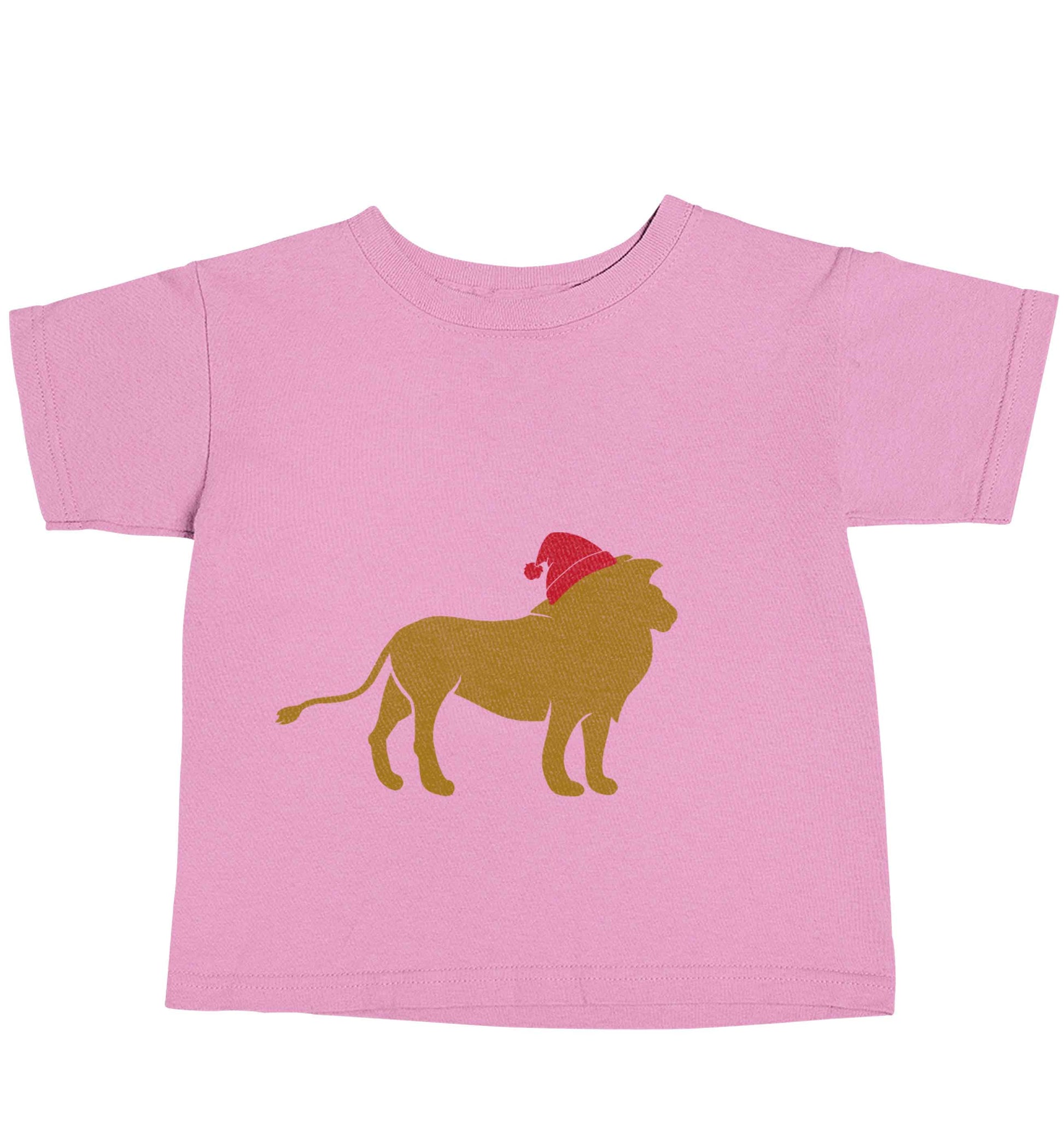 Gold lion santa light pink baby toddler Tshirt 2 Years