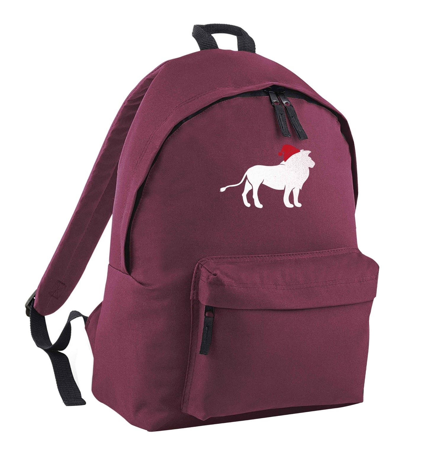 Gold lion santa maroon adults backpack