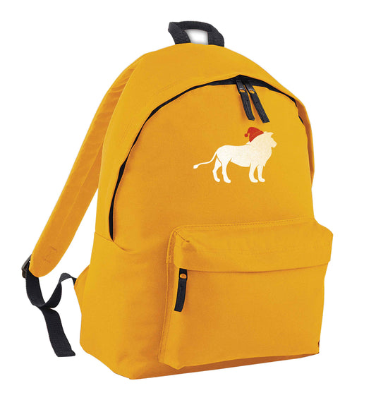 Gold lion santa mustard adults backpack