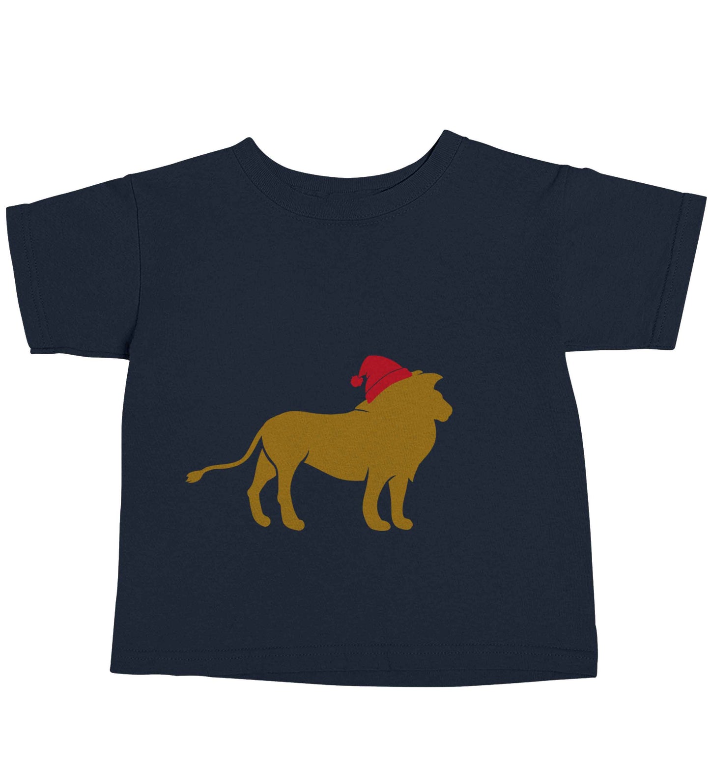 Gold lion santa navy baby toddler Tshirt 2 Years