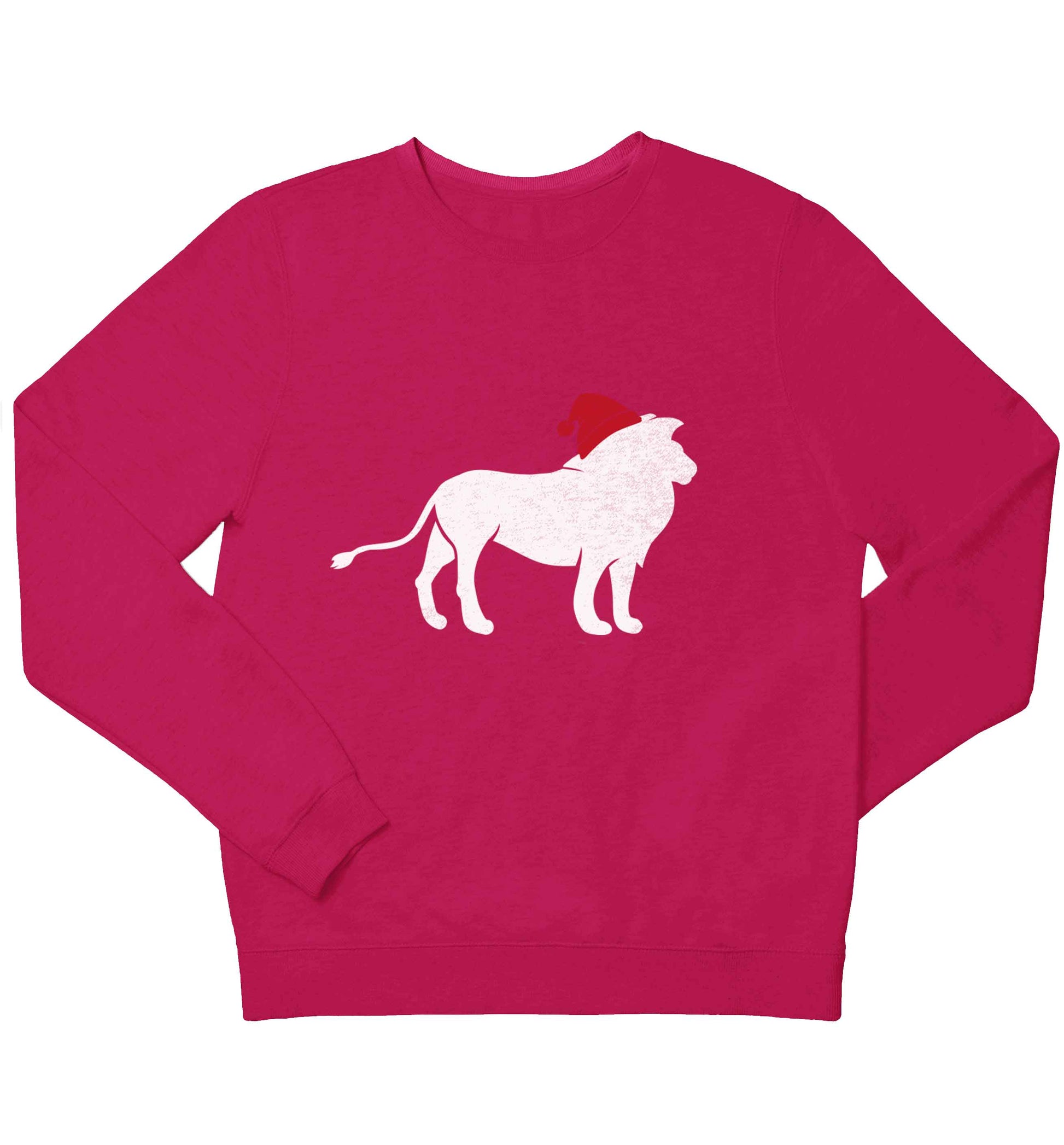 Gold lion santa children's pink sweater 12-13 Years