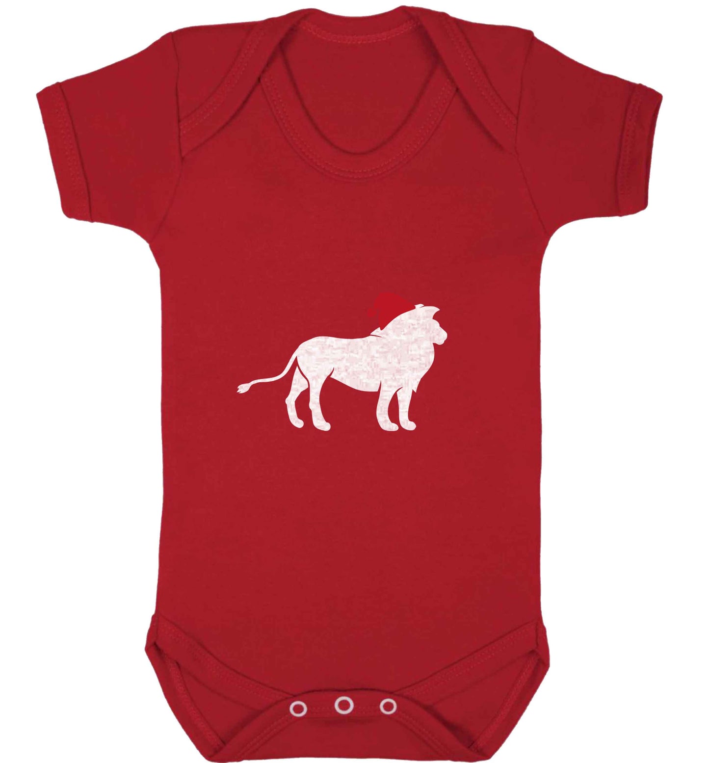 Gold lion santa baby vest red 18-24 months