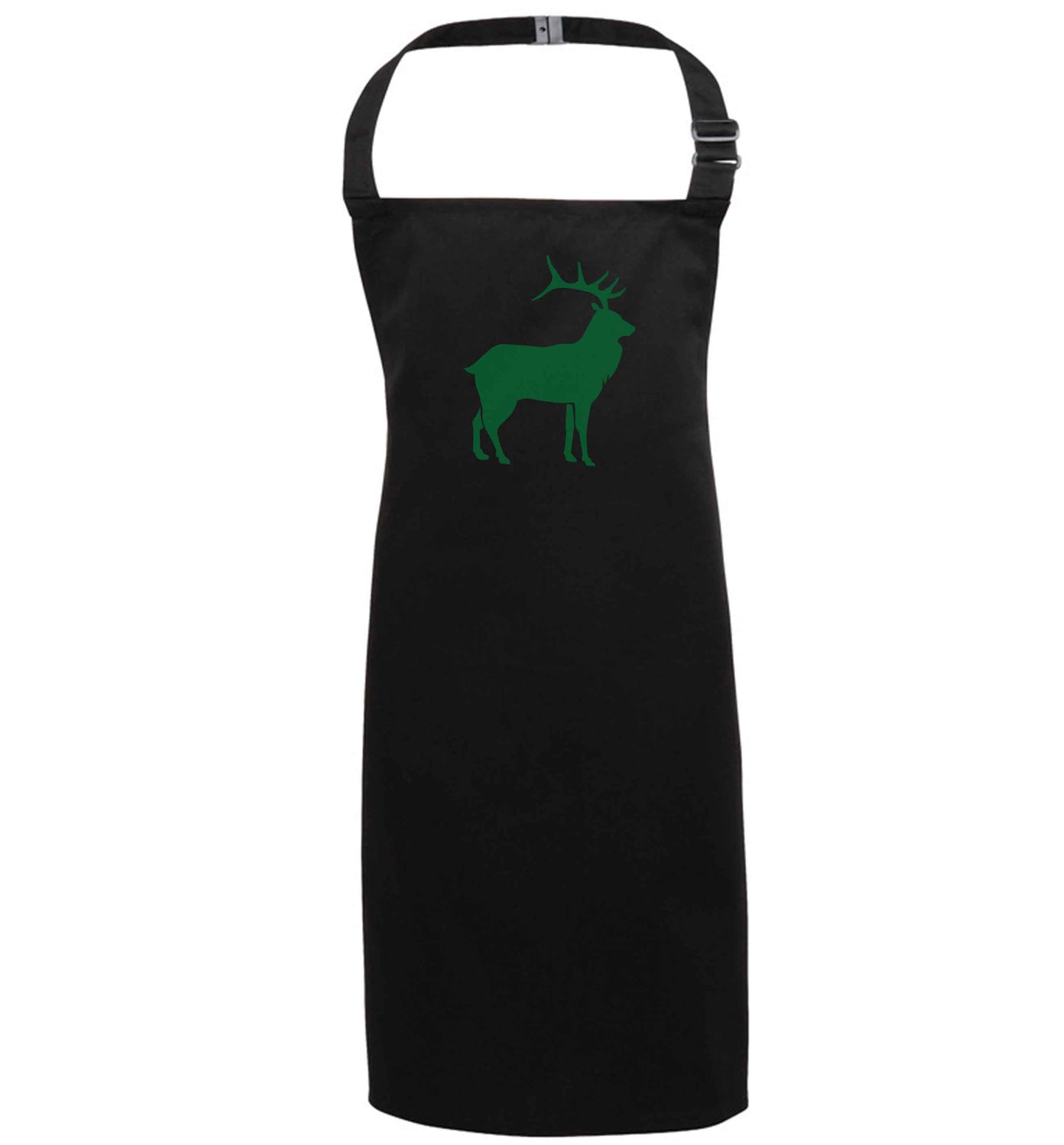 Green stag black apron 7-10 years