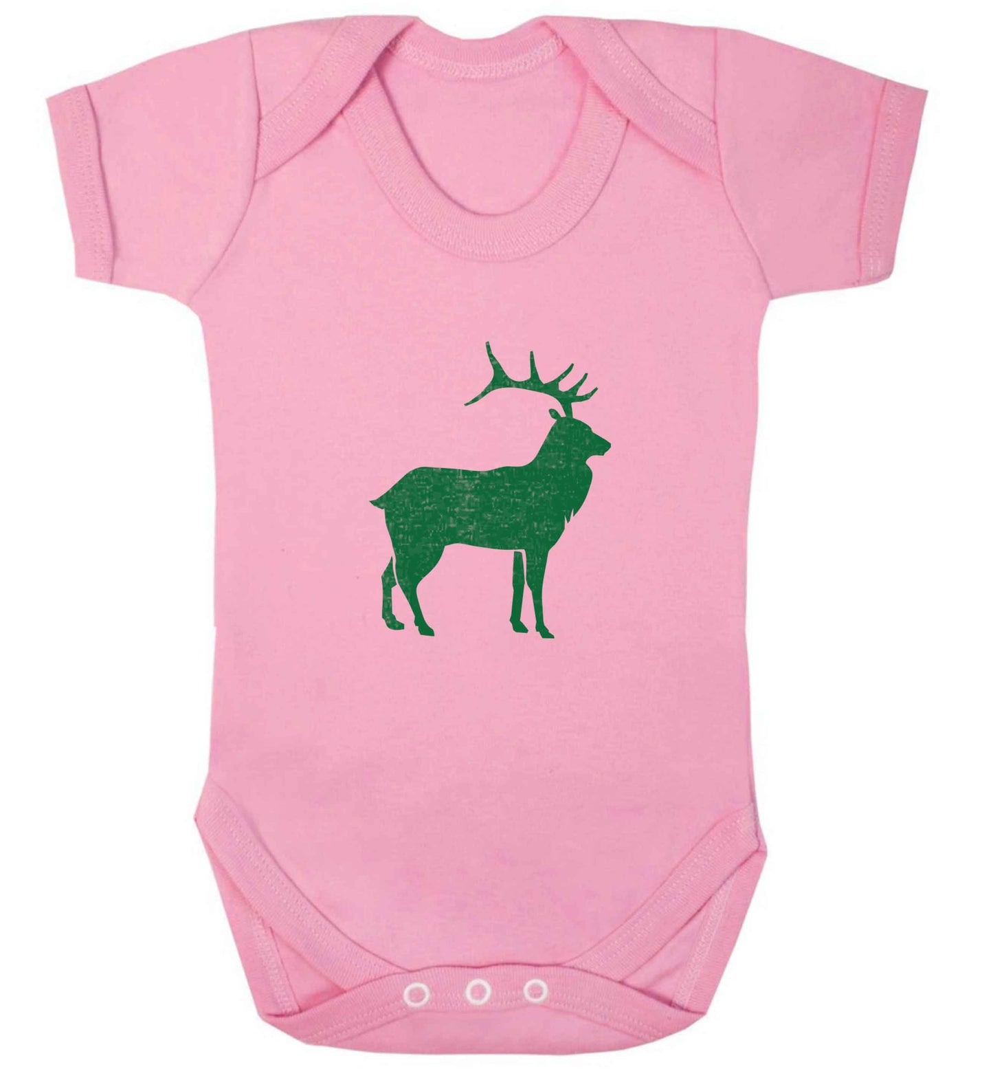 Green stag baby vest pale pink 18-24 months