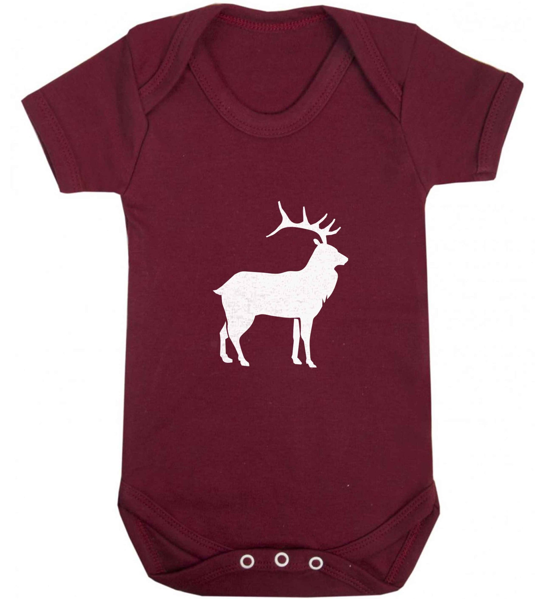 Green stag baby vest maroon 18-24 months