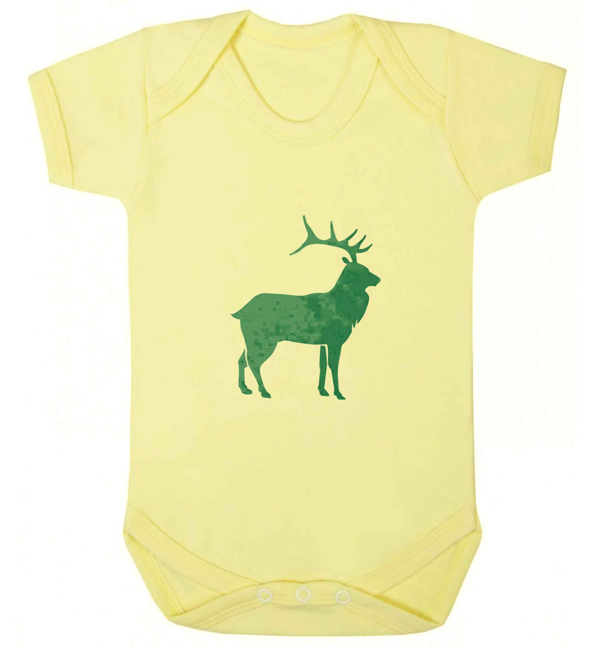 Green stag baby vest pale yellow 18-24 months
