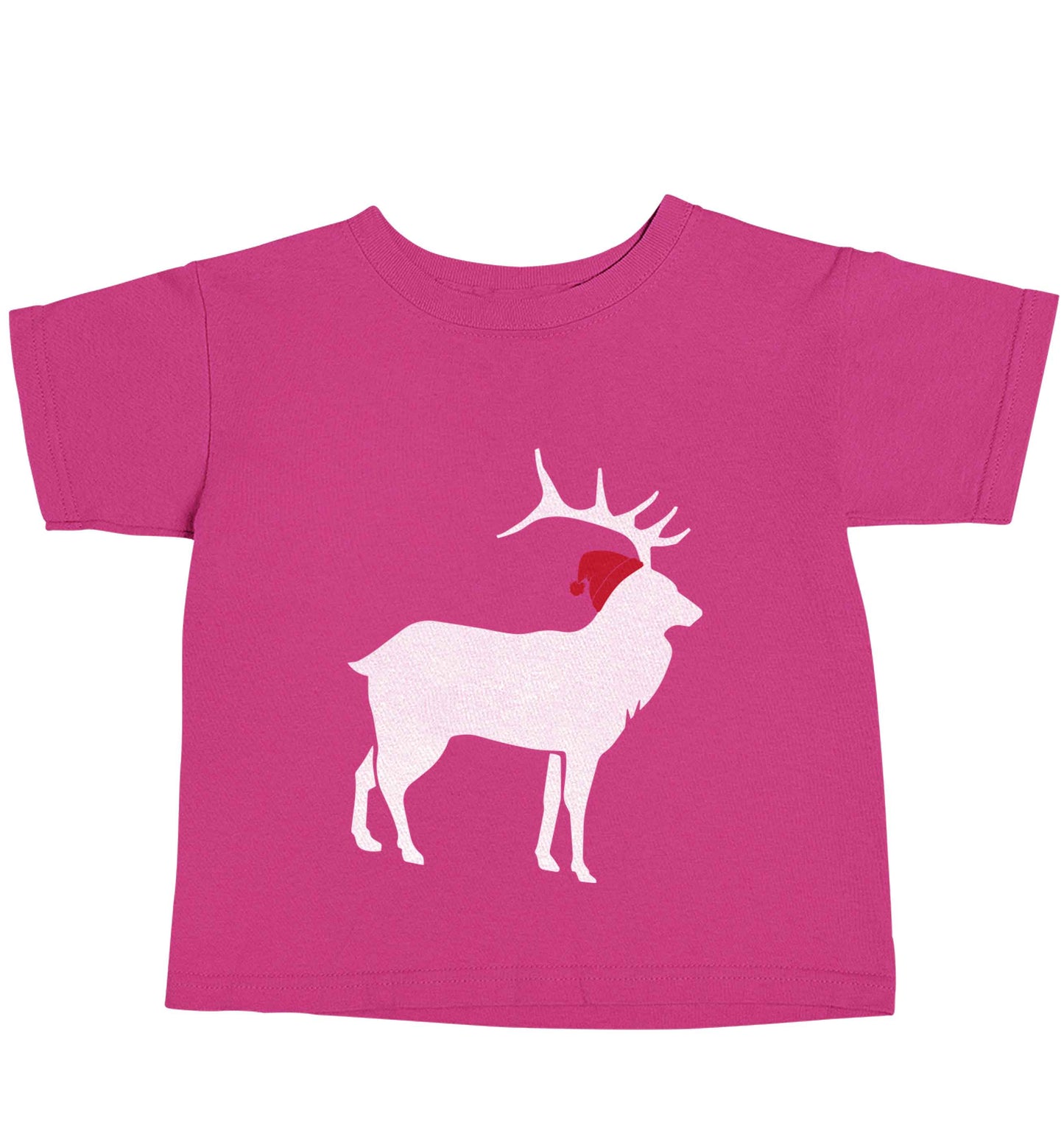 Green stag Santa pink baby toddler Tshirt 2 Years