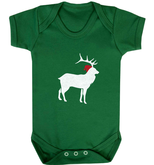 Green stag Santa baby vest green 18-24 months