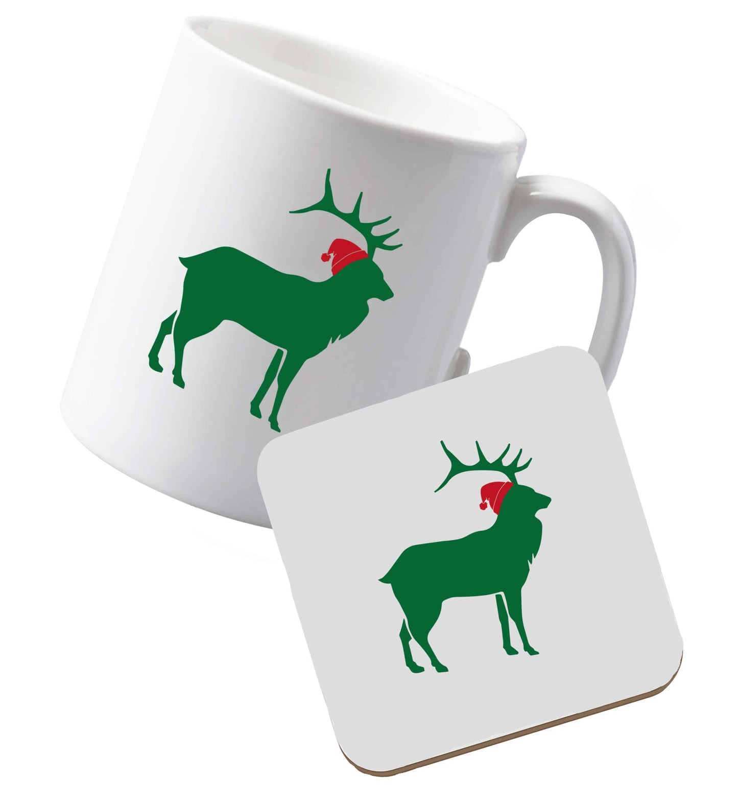 10 oz Ceramic mug and coaster Tis The Season to Drink Whisky both sides