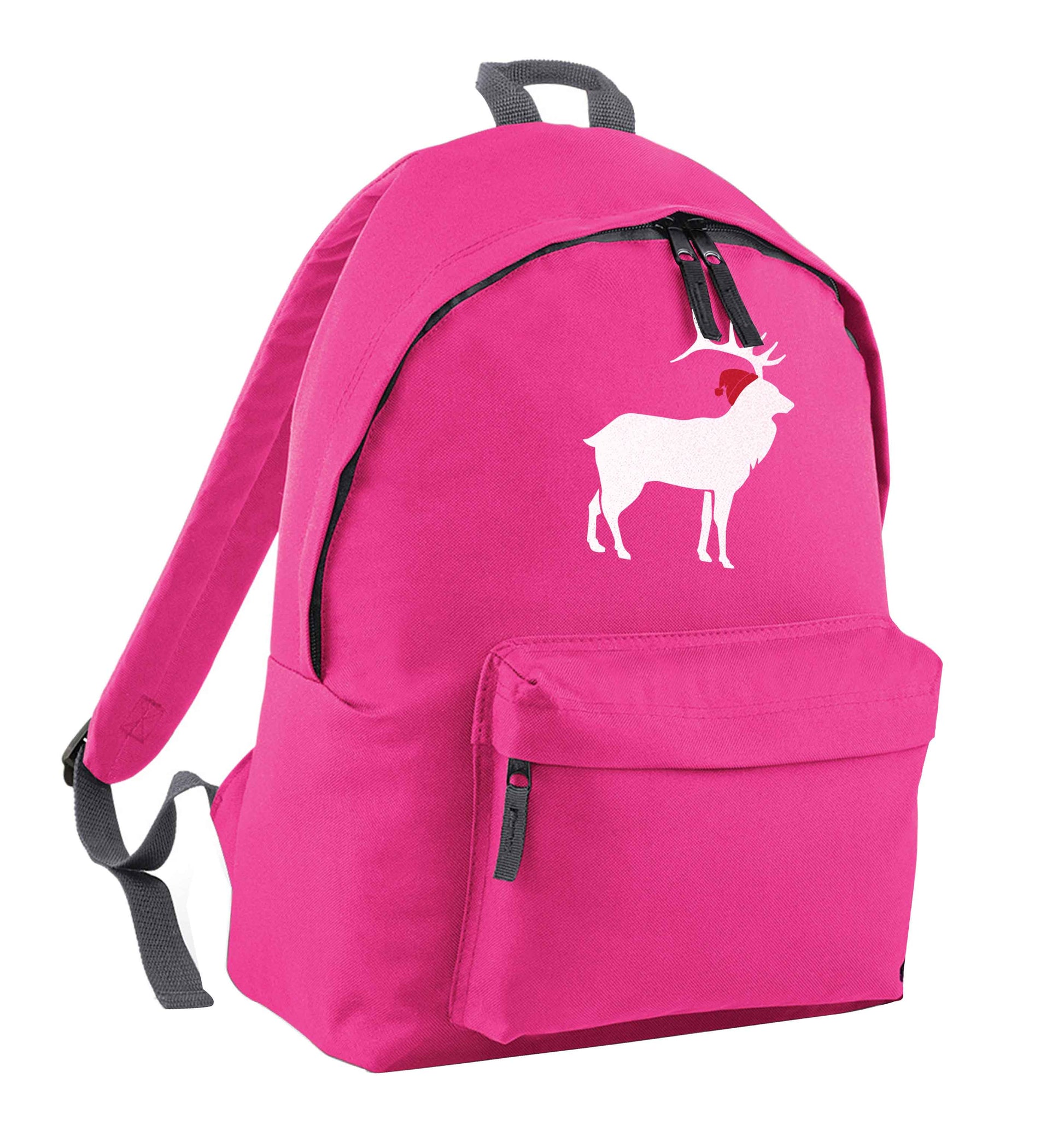Green stag Santa pink adults backpack