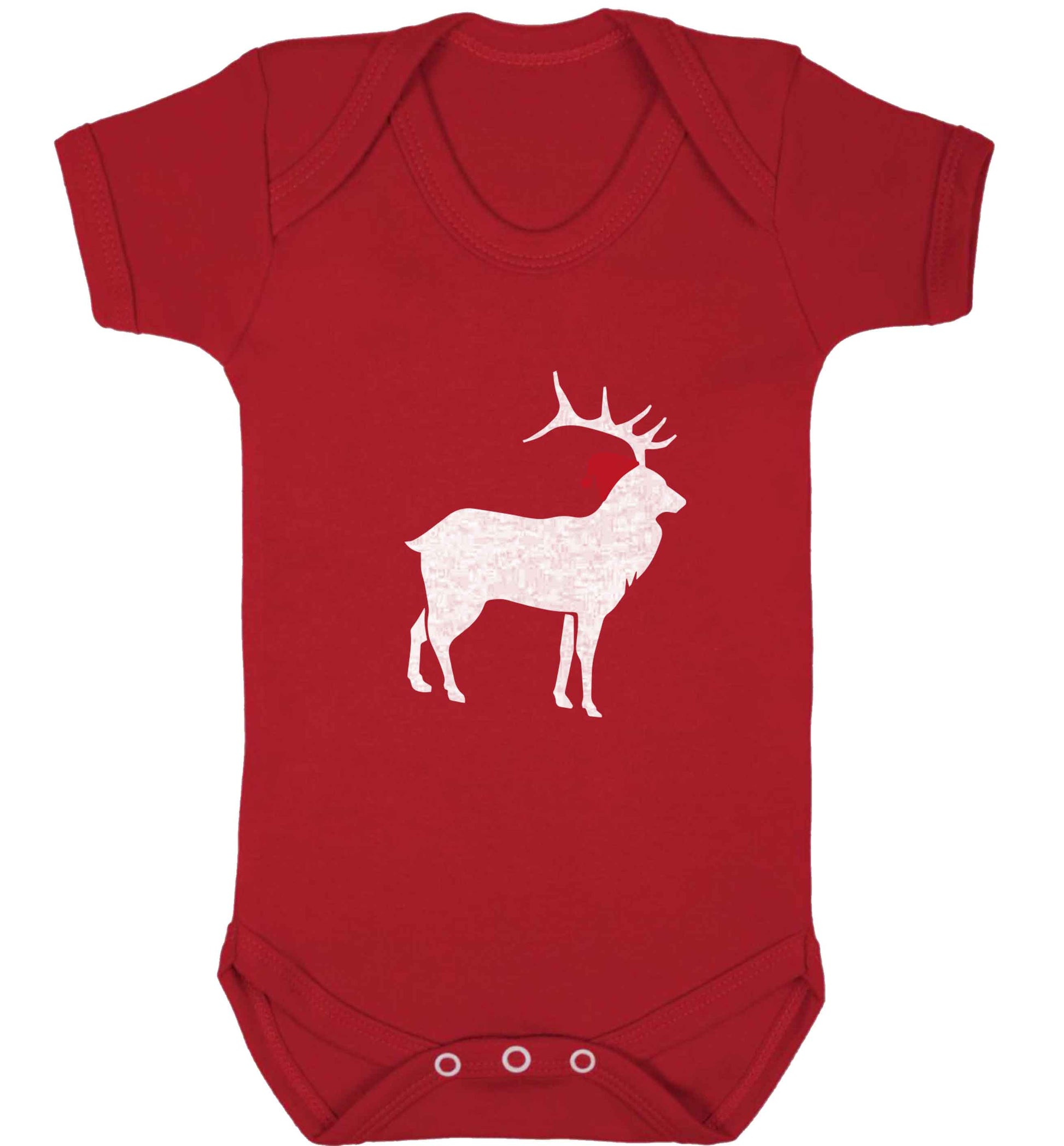 Green stag Santa baby vest red 18-24 months
