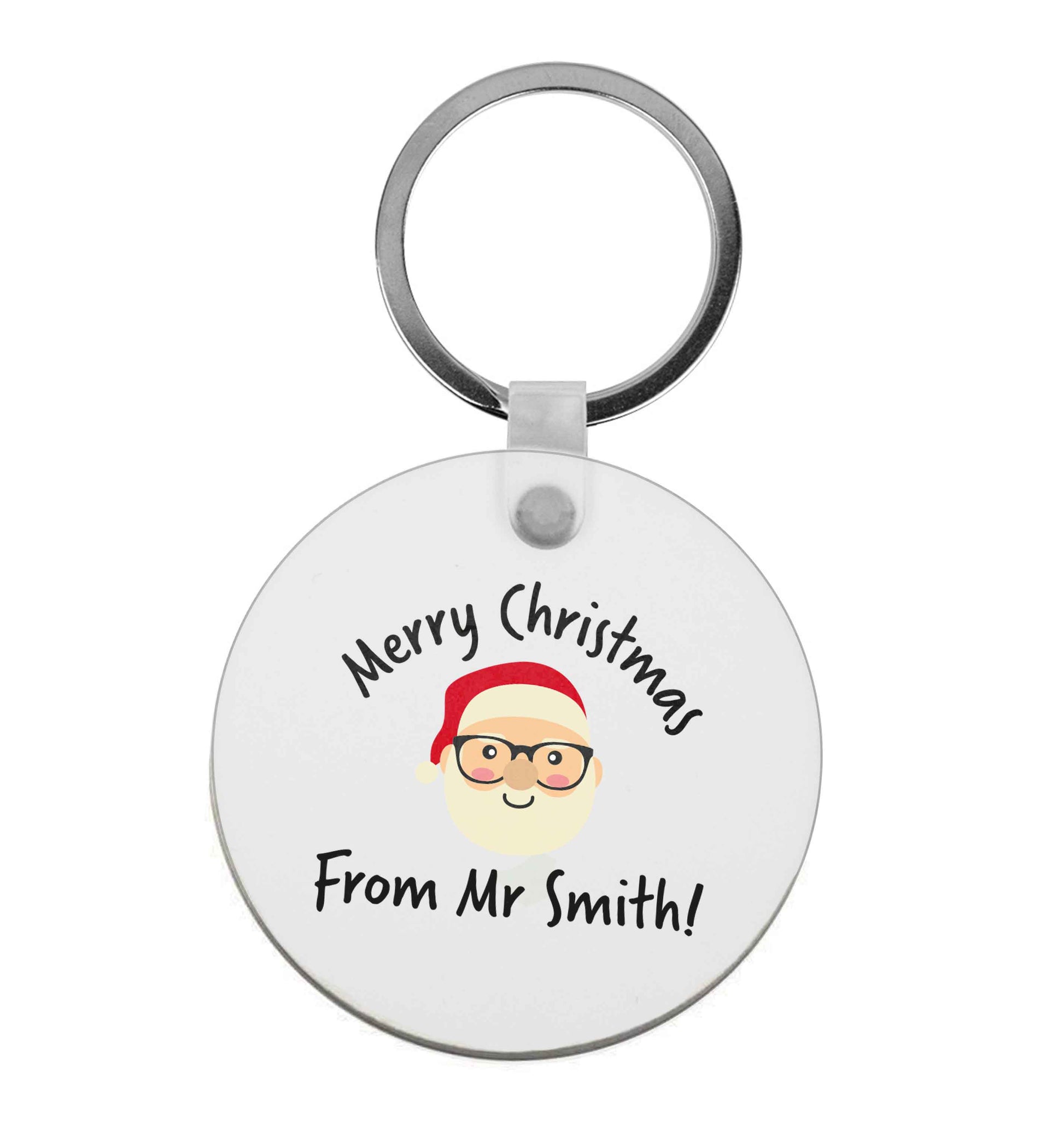 Personalised teacher merry Christmas from Mr | Keyring