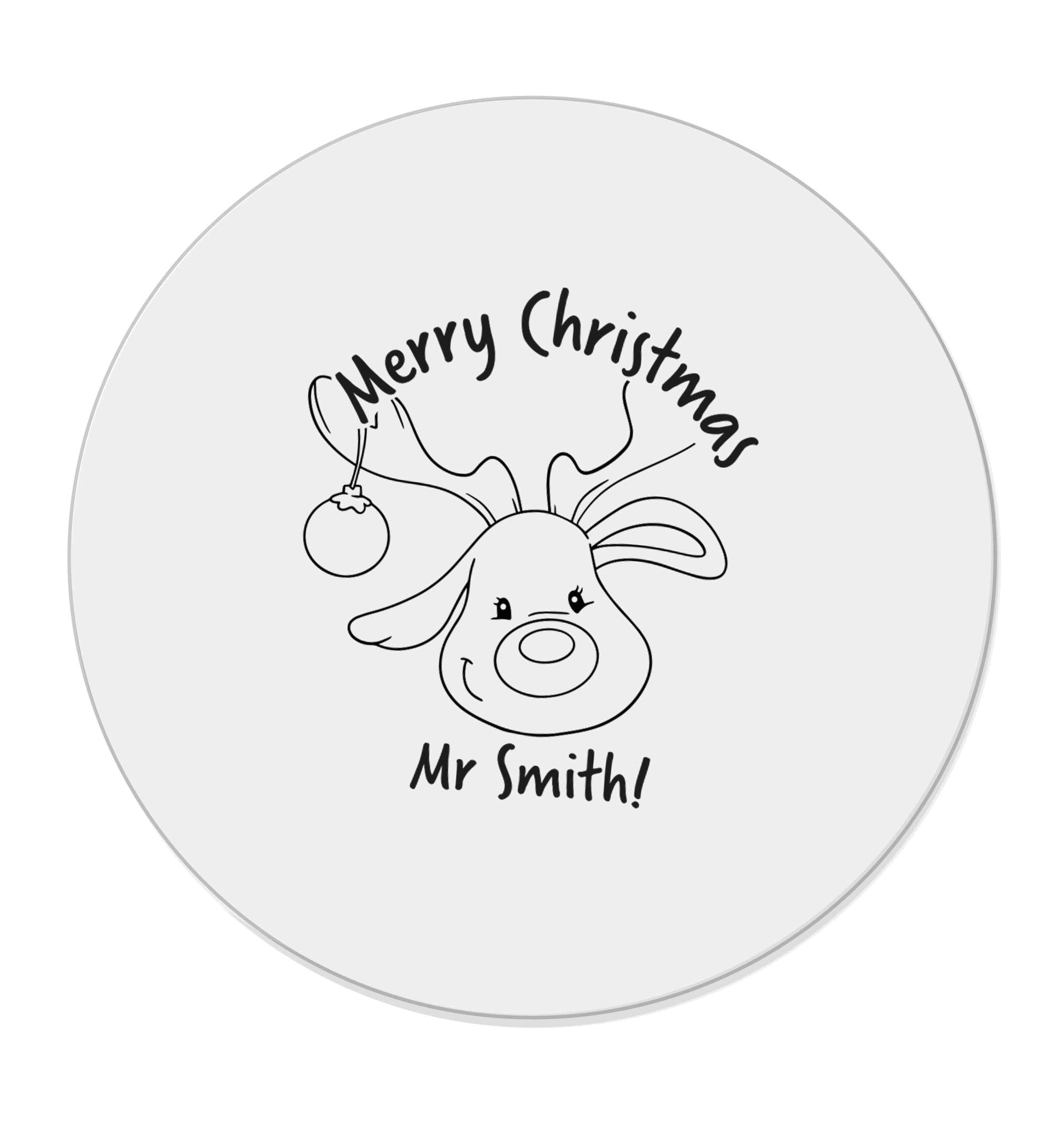 Personalised reindeer teacher merry Christmas | Magnet