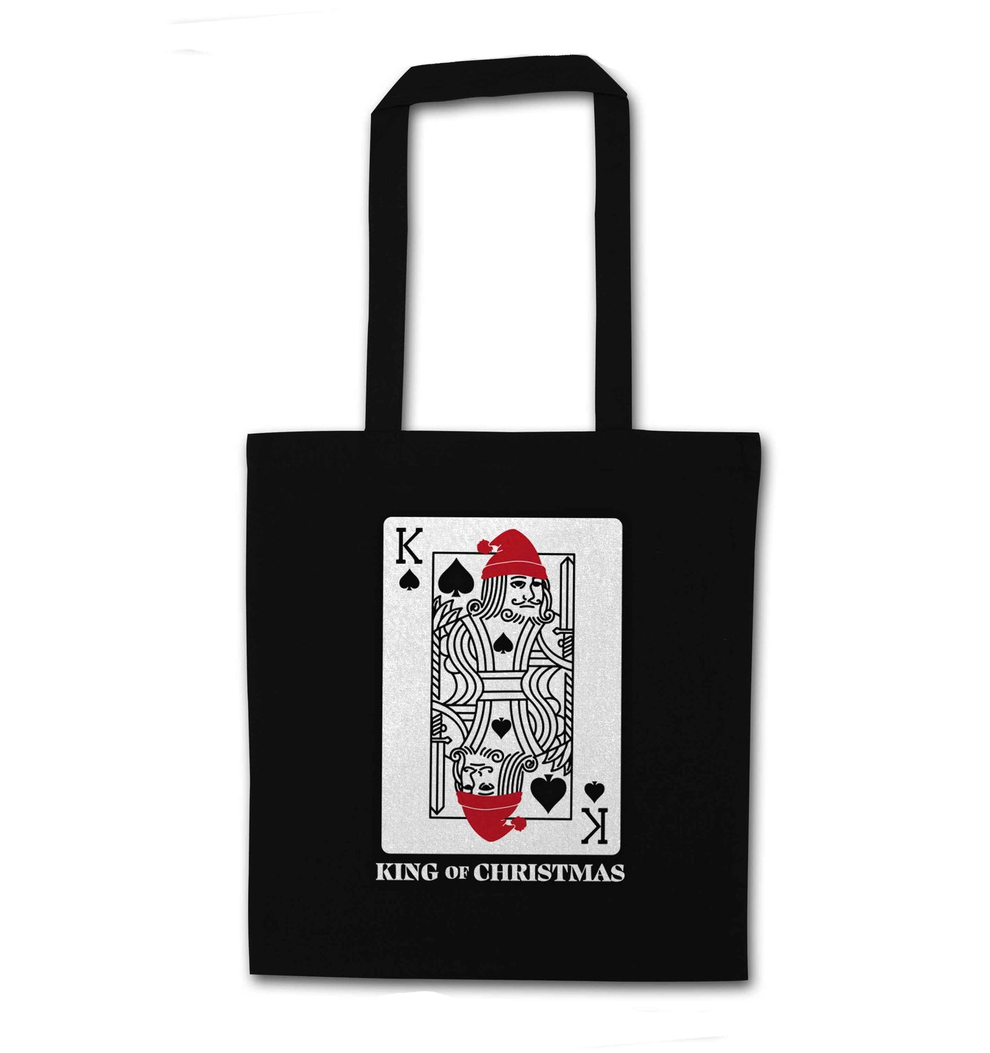 King of christmas black tote bag