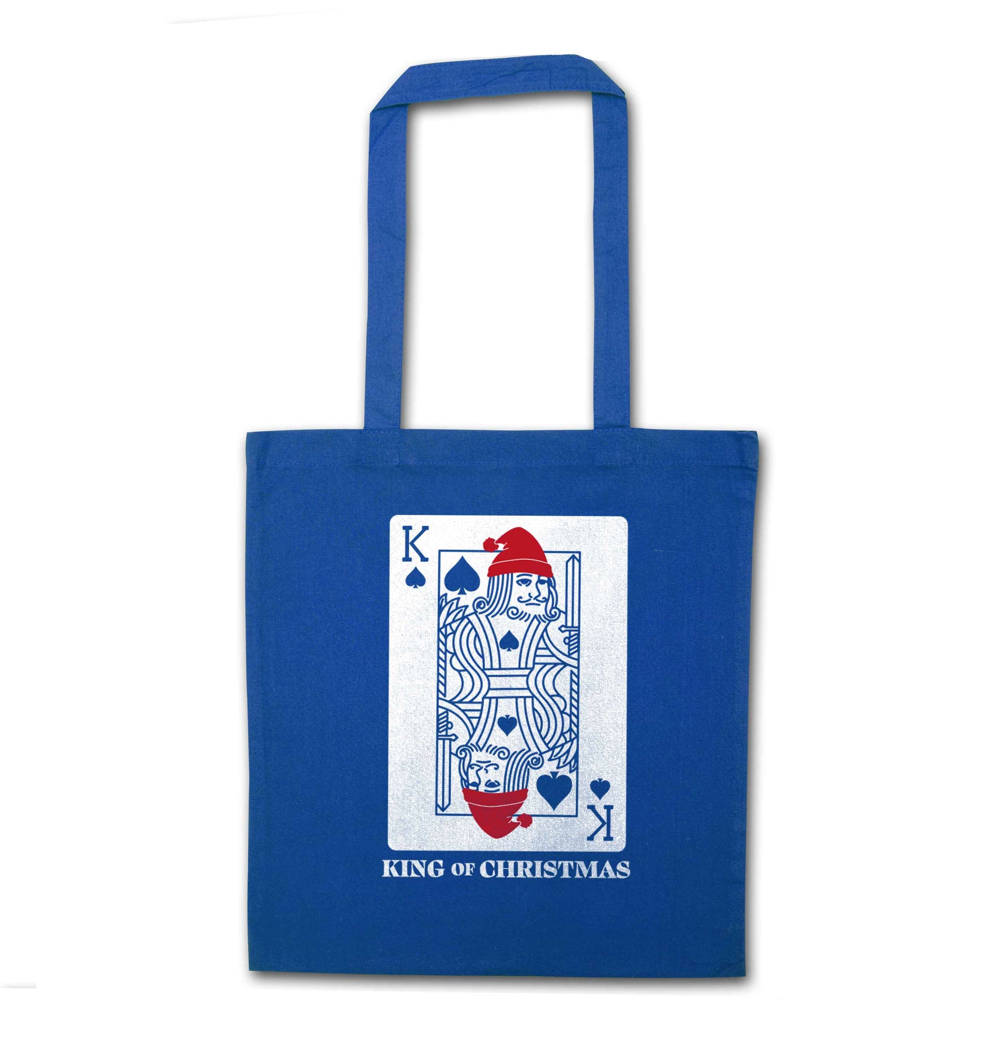 King of christmas blue tote bag