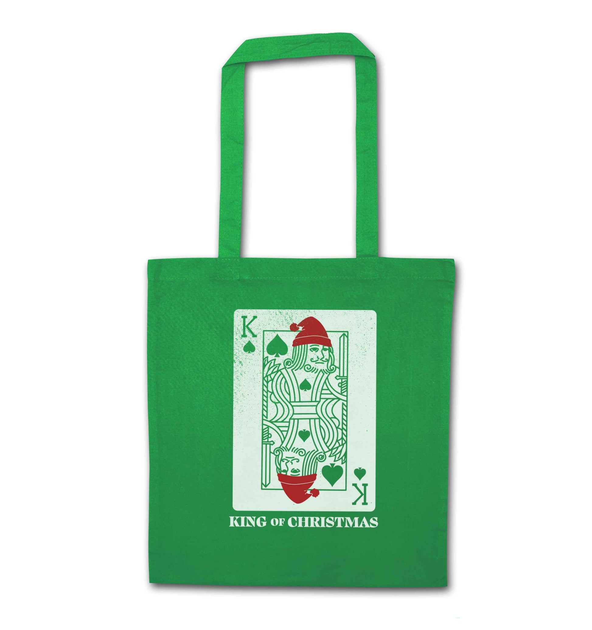 King of christmas green tote bag