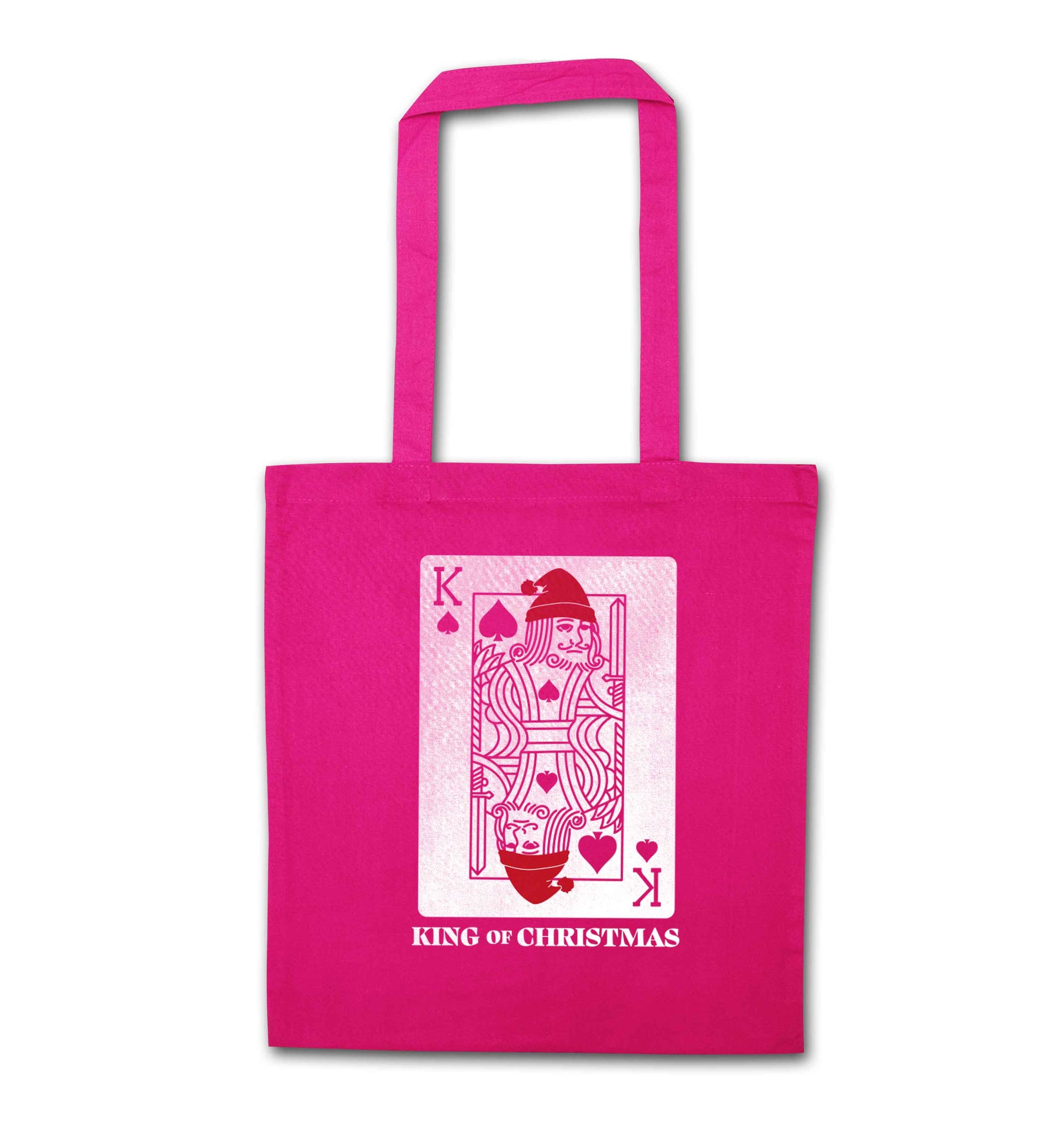 King of christmas pink tote bag