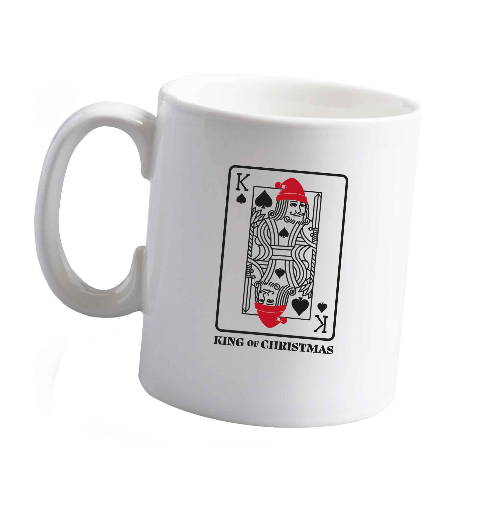 10 oz King of christmas ceramic mug right handed