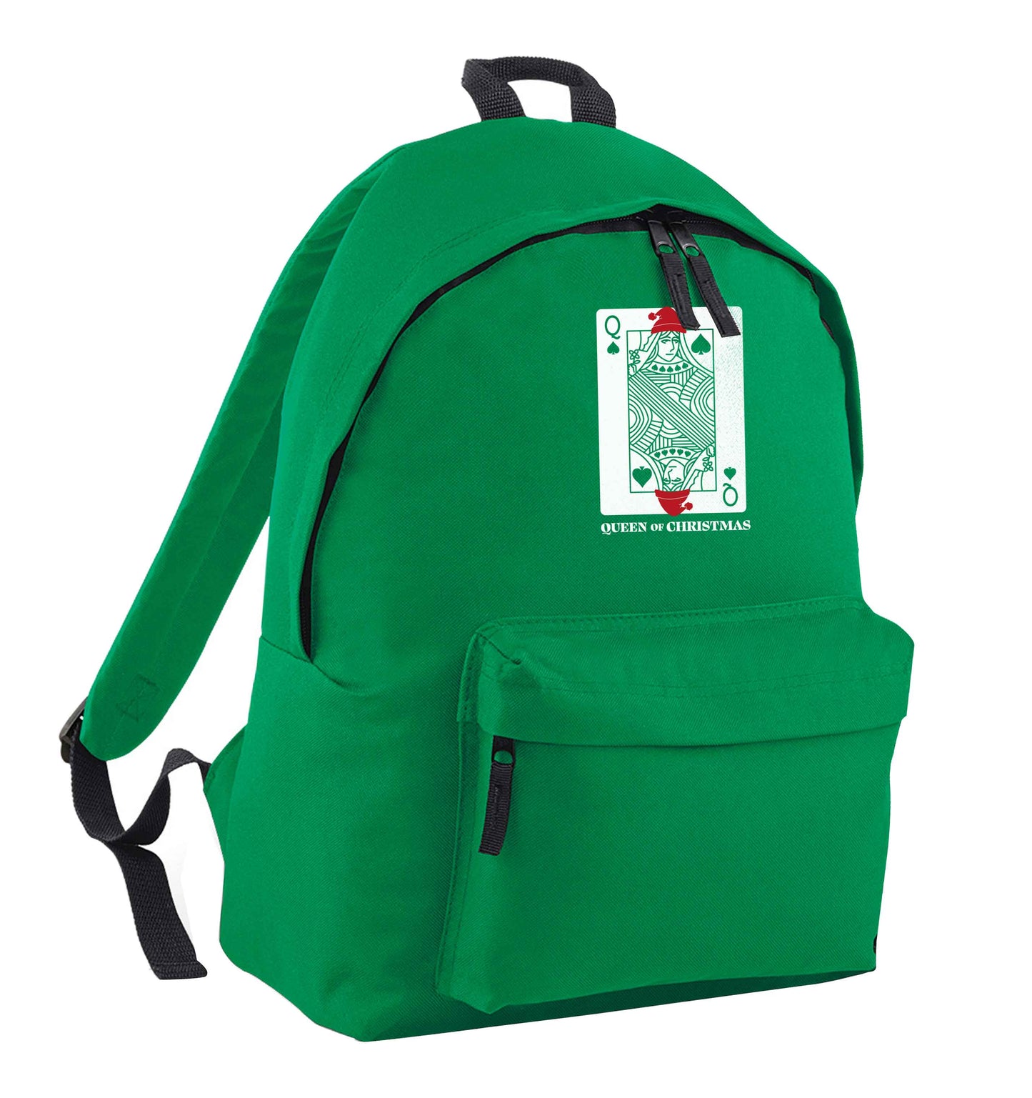 Queen of christmas green adults backpack