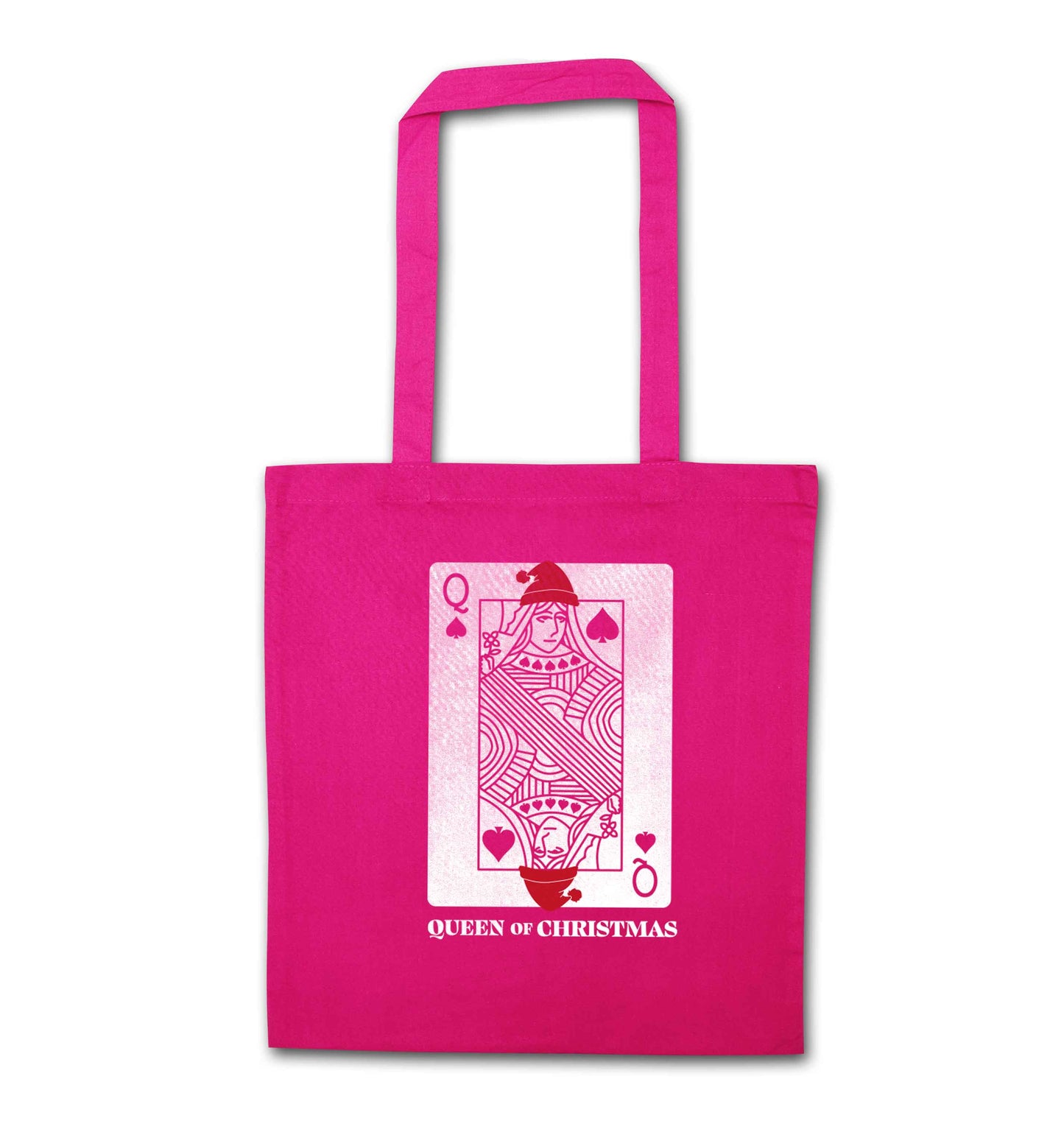 Queen of christmas pink tote bag
