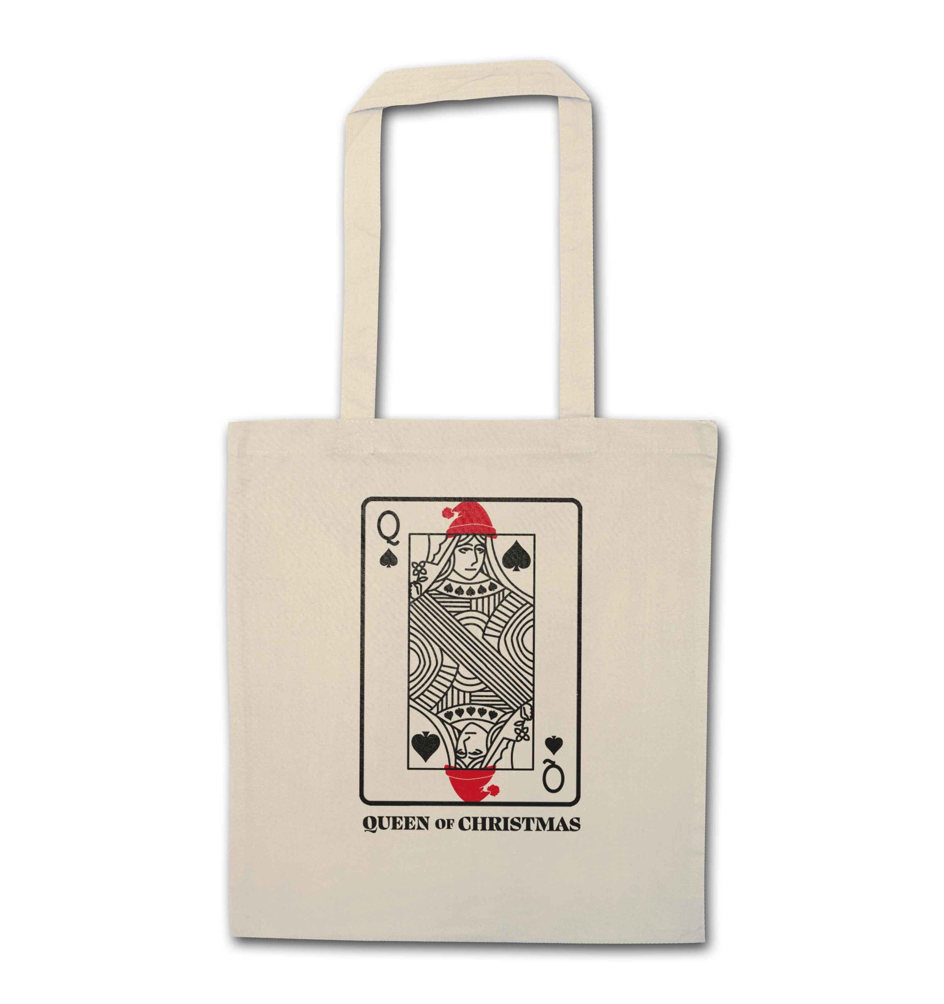 Queen of christmas natural tote bag
