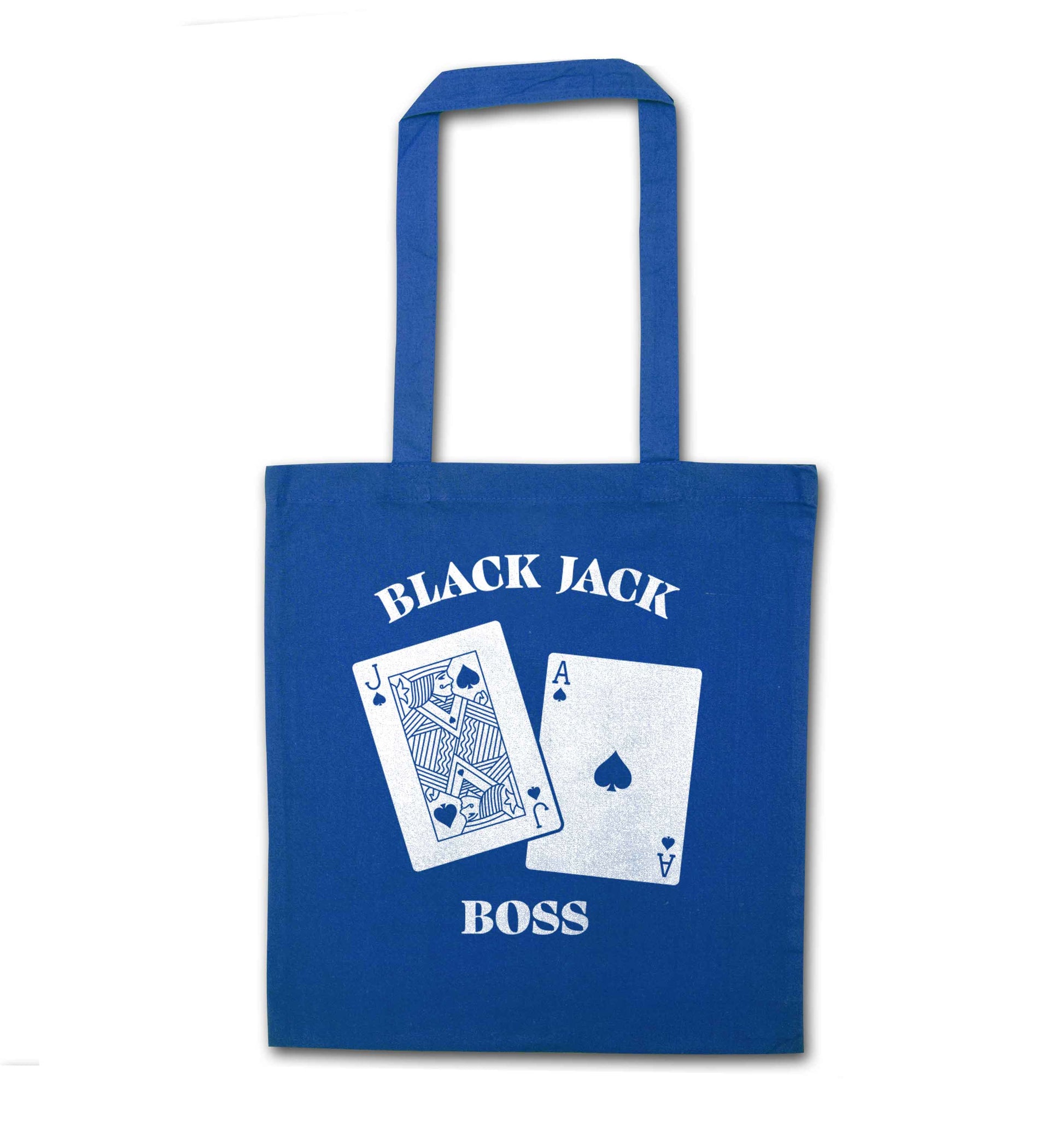 Blackjack boss blue tote bag