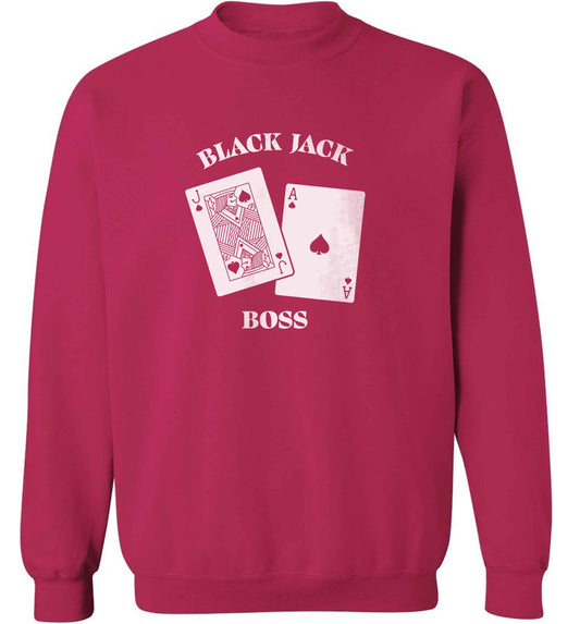 Blackjack boss adult's unisex pink sweater 2XL