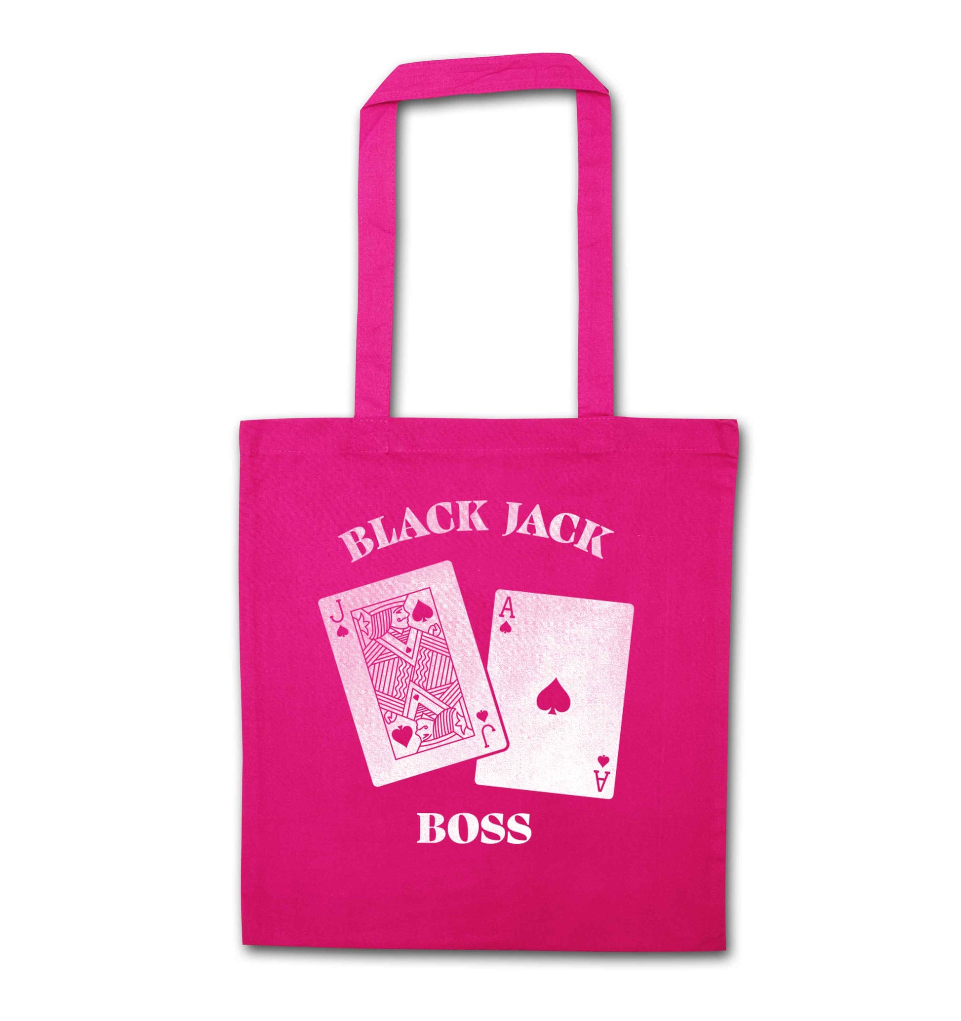 Blackjack boss pink tote bag