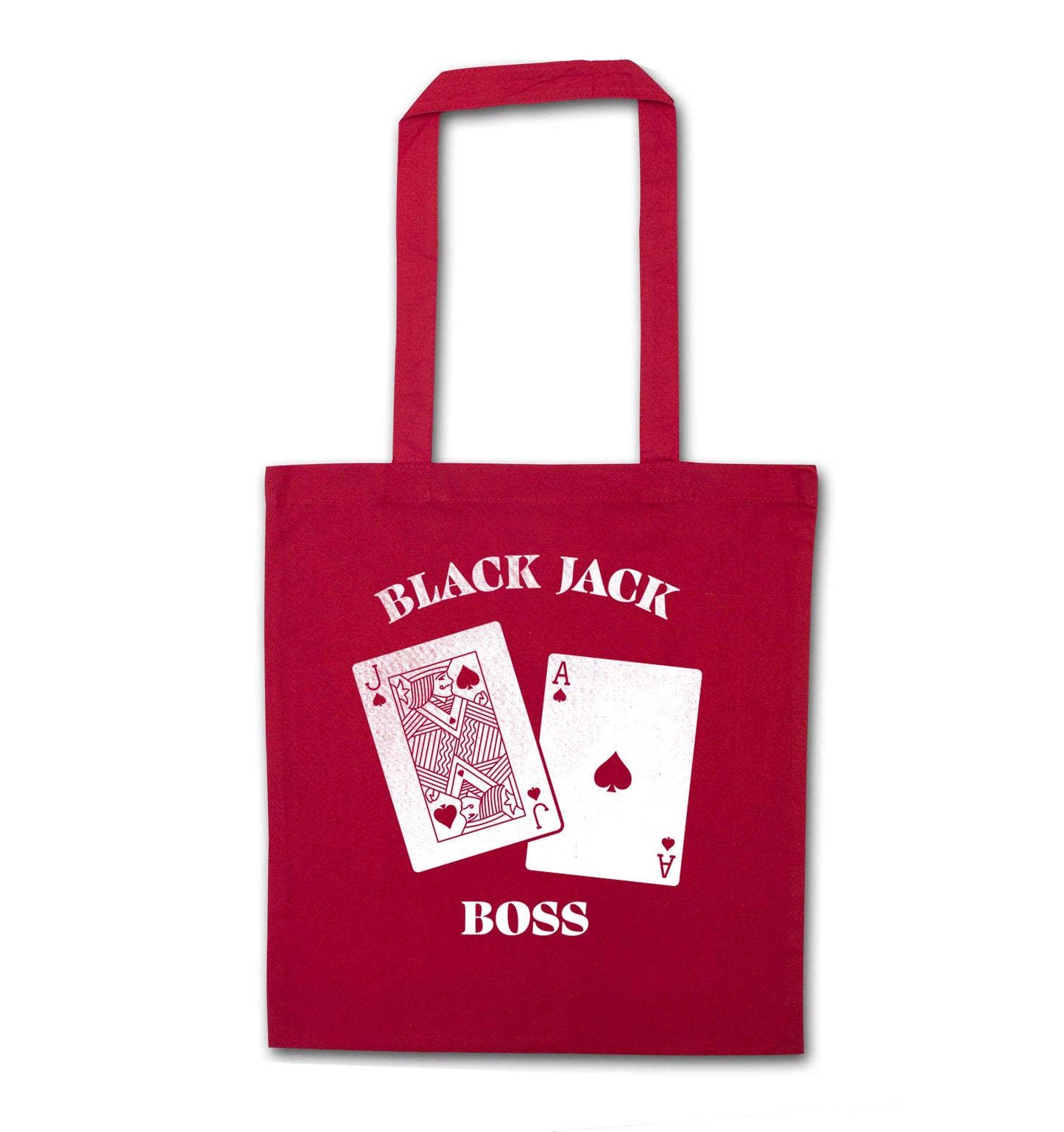 Blackjack boss red tote bag