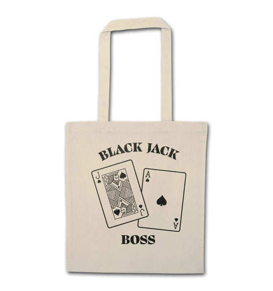 Blackjack boss natural tote bag