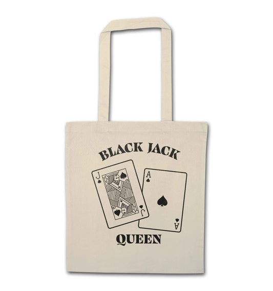 Blackjack queen natural tote bag