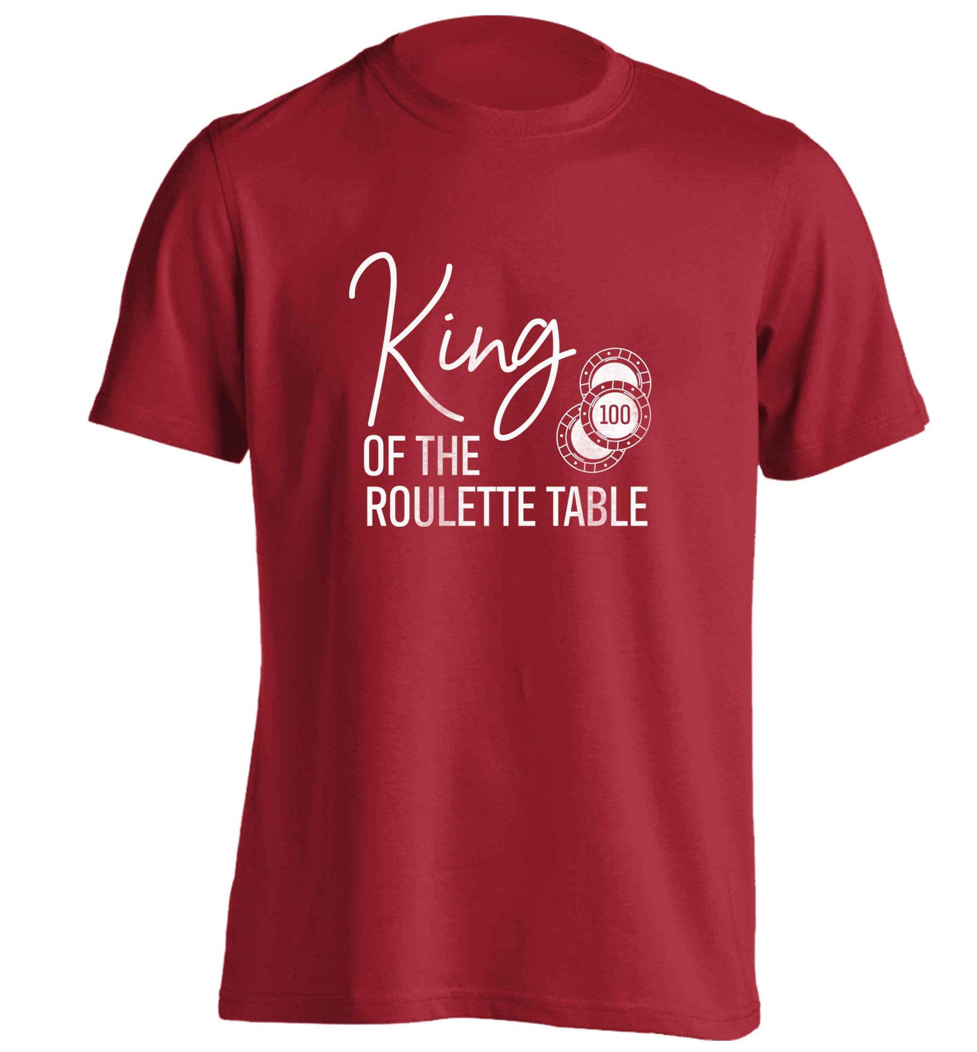 King of the roulette table adults unisex red Tshirt 2XL