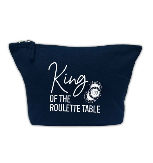 King of the roulette table navy makeup bag