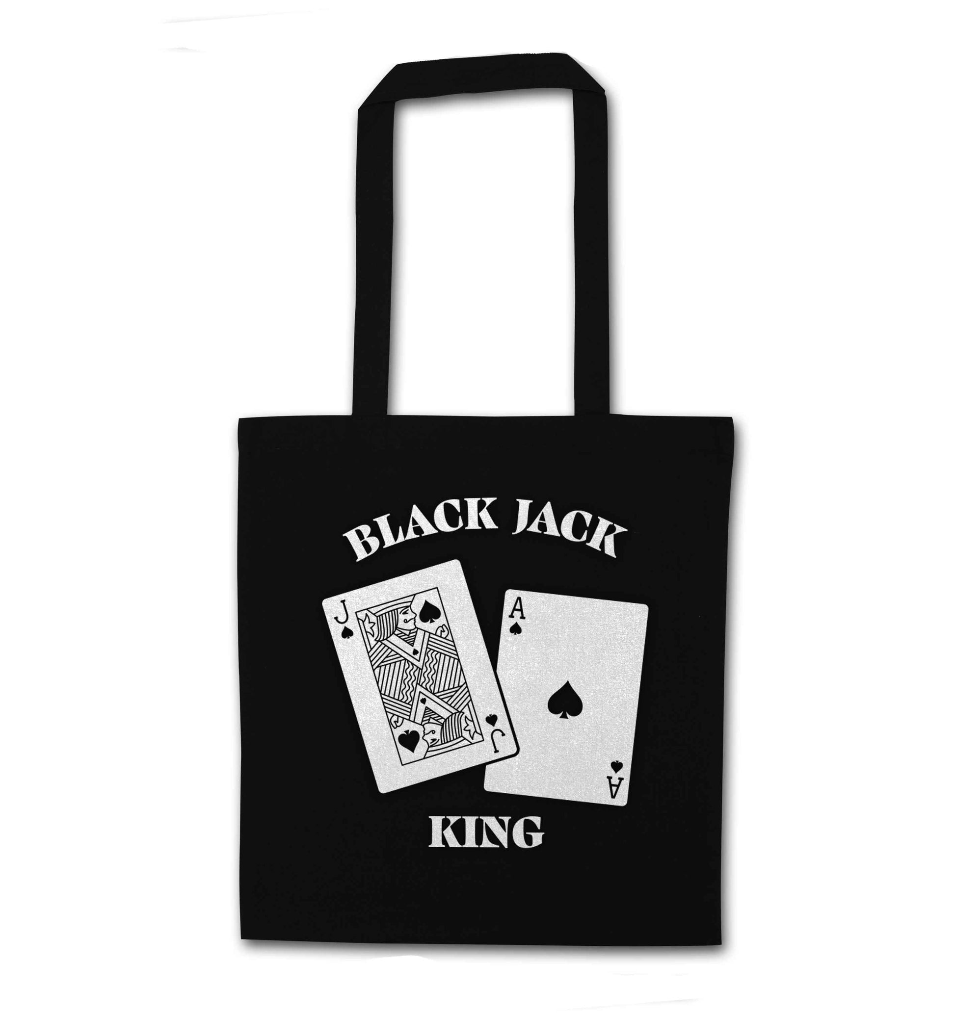 Blackjack king black tote bag