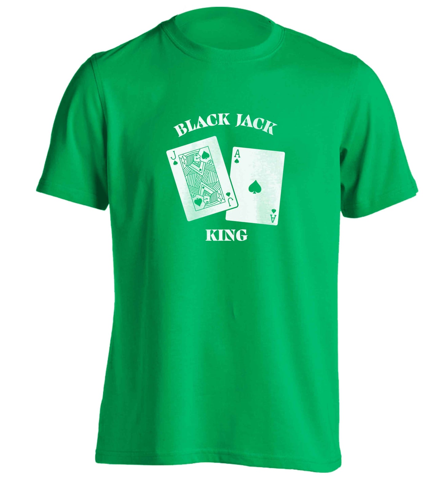 Blackjack king adults unisex green Tshirt 2XL