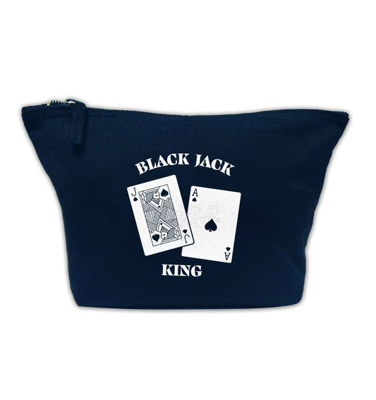 Blackjack king navy makeup bag