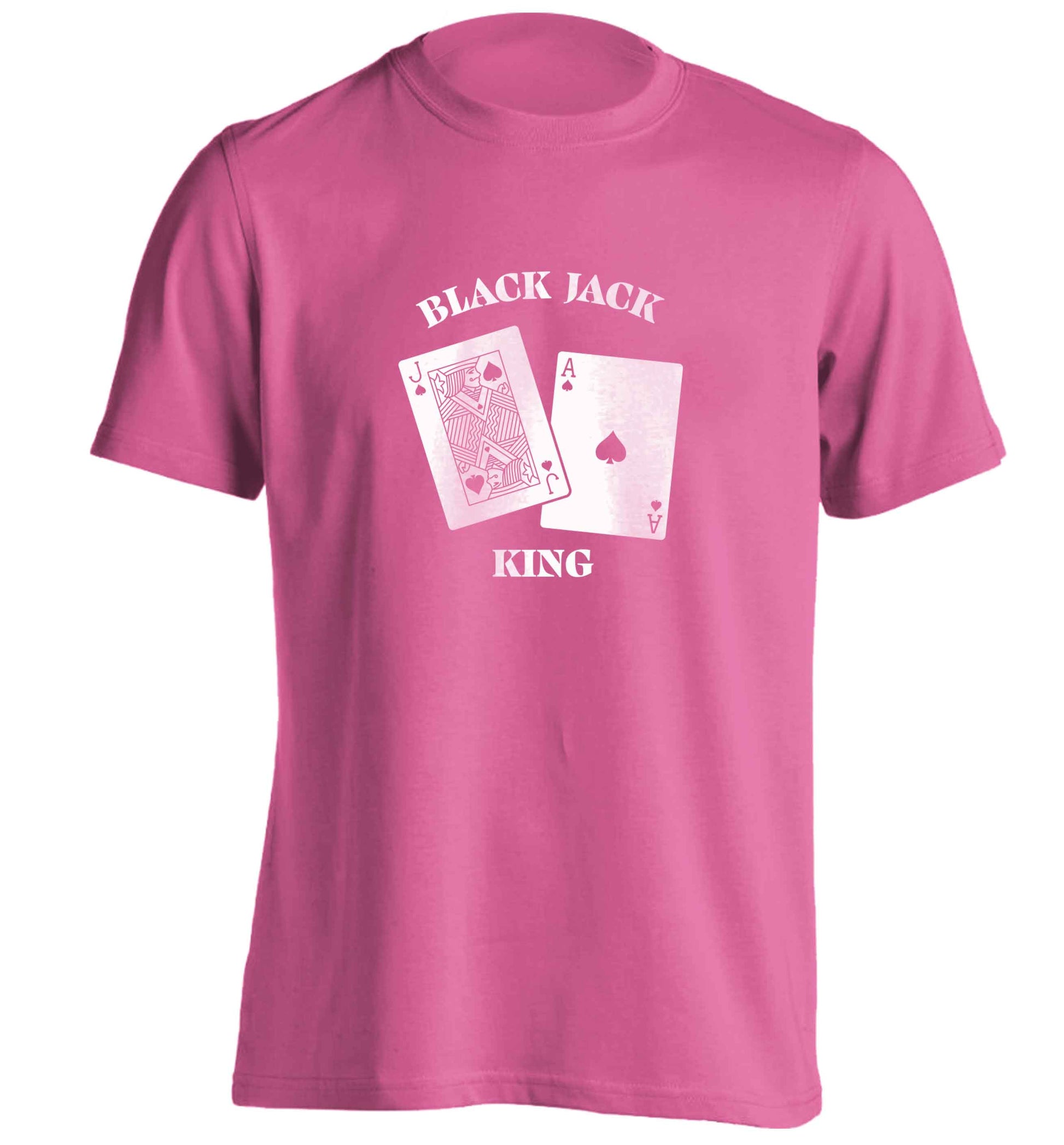 Blackjack king adults unisex pink Tshirt 2XL