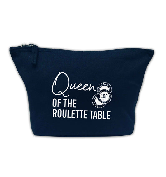 Queen of the roulette table navy makeup bag