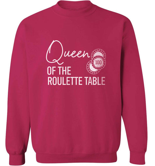 Queen of the roulette table adult's unisex pink sweater 2XL