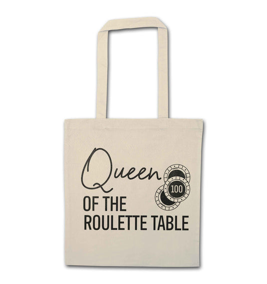 Queen of the roulette table natural tote bag