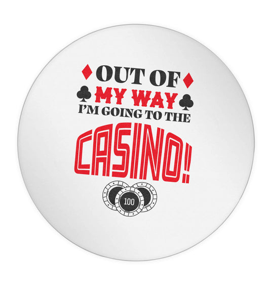 Out of my way I'm going to the casino 24 @ 45mm matt circle stickers