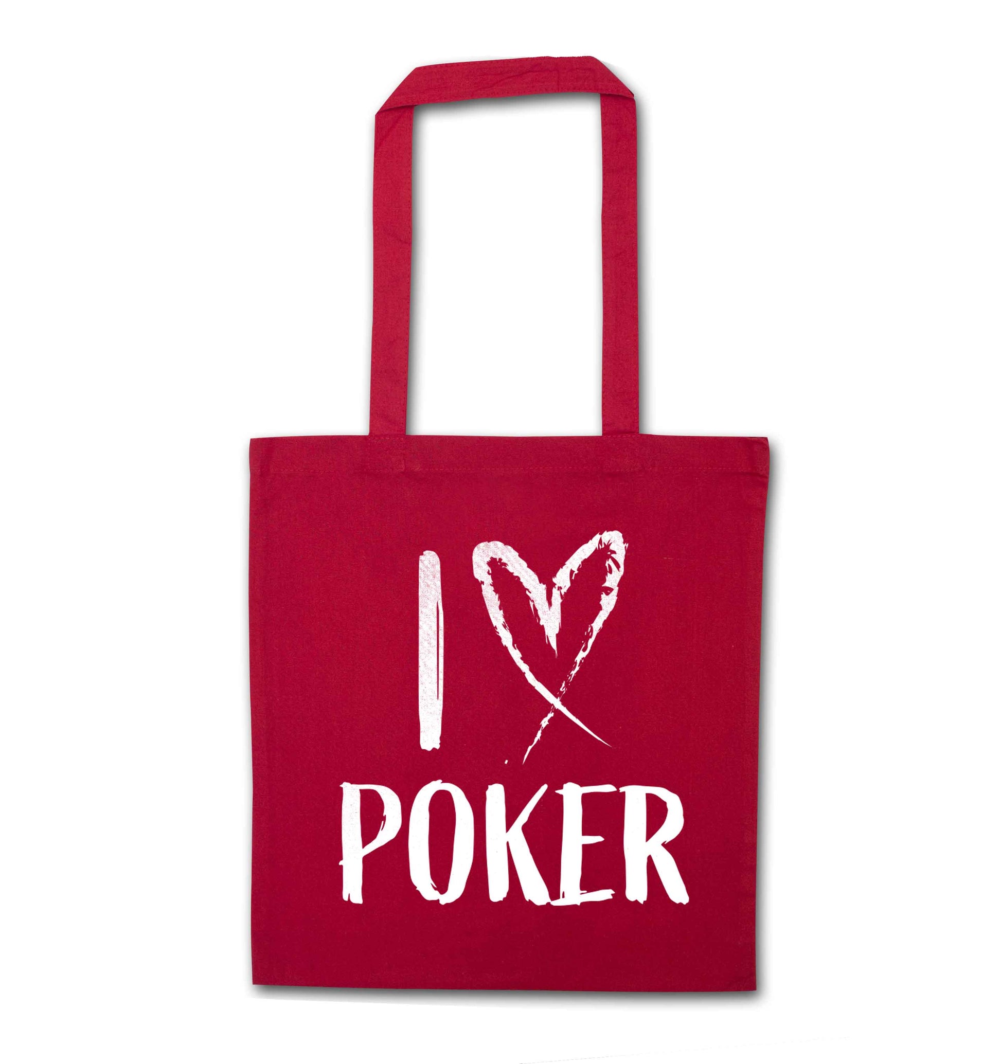 I love poker red tote bag