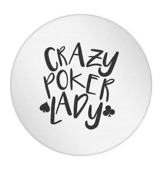 Crazy poker lady 24 @ 45mm matt circle stickers