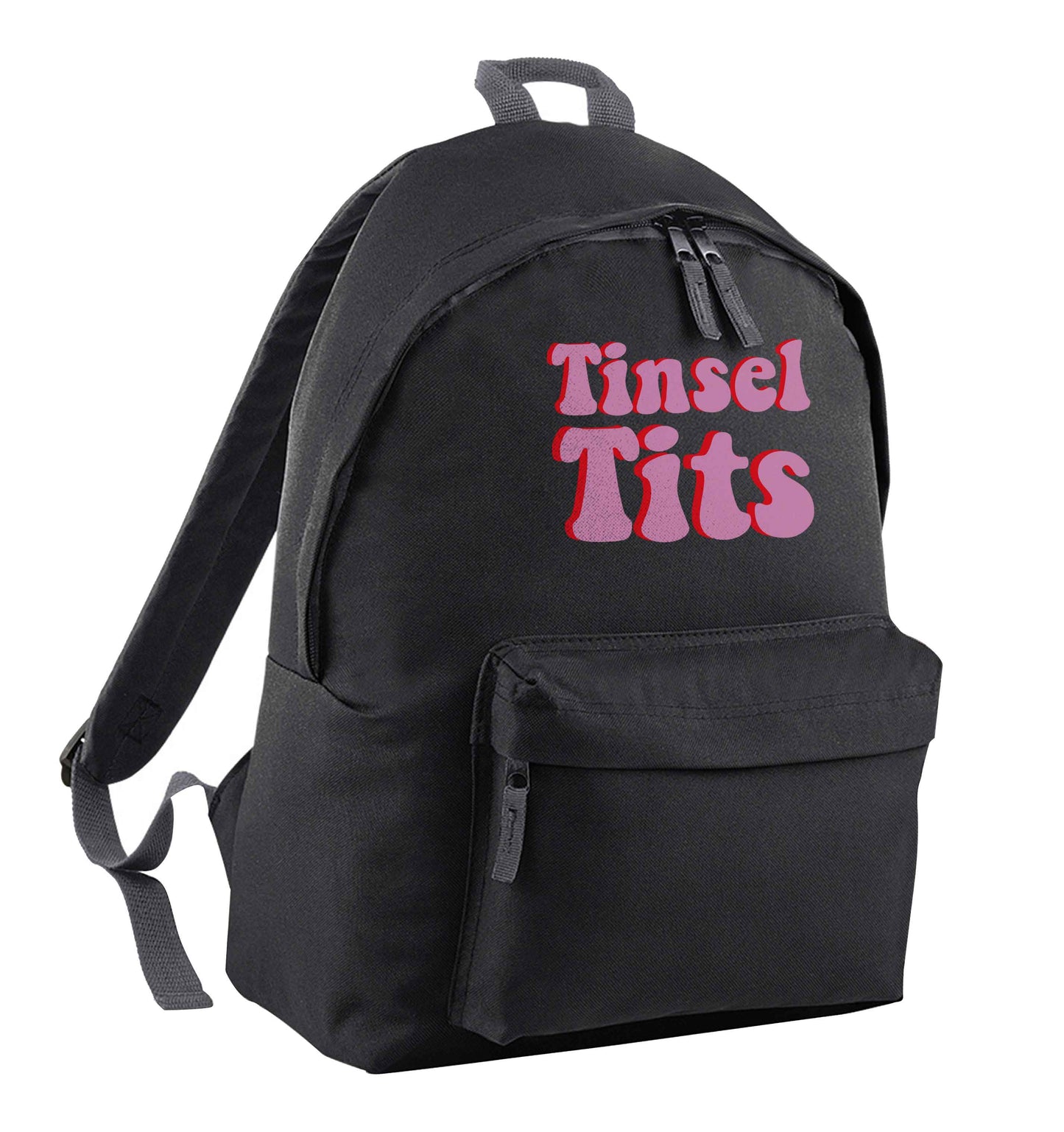 Tinsel tits black adults backpack