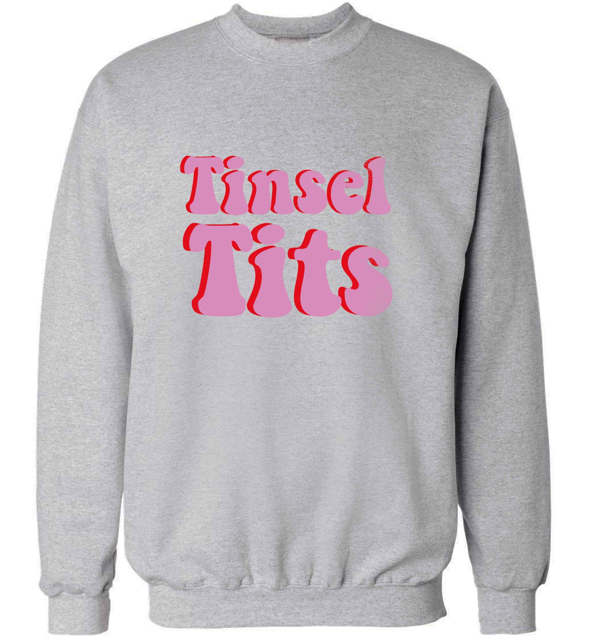 Tinsel tits adult's unisex grey sweater 2XL
