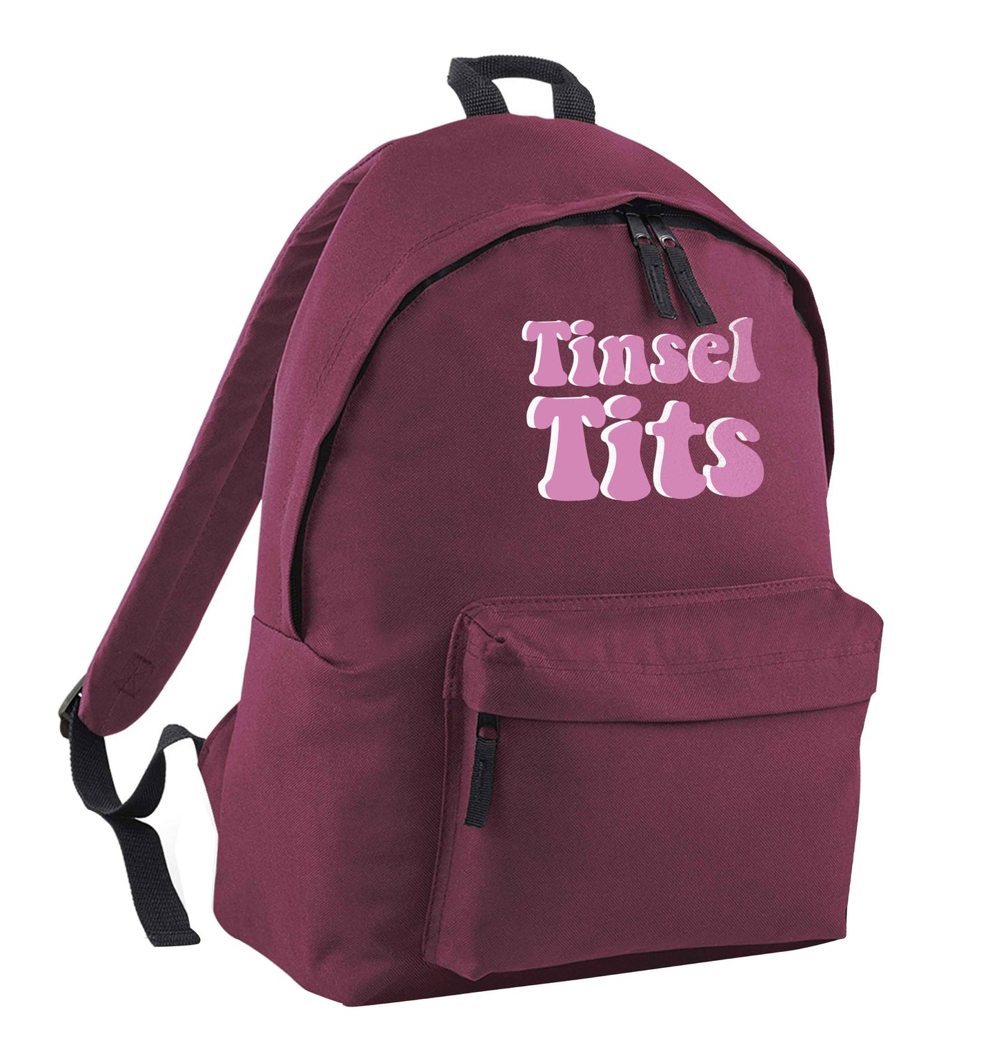 Tinsel tits maroon adults backpack