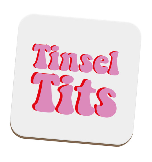 Tinsel tits set of four coasters