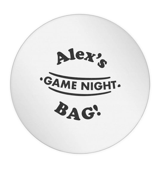 Personalised game night bag 24 @ 45mm matt circle stickers
